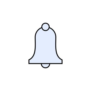 Bell, zaman simgesi. İşaretler ve semboller beyaz arkaplanda ağ, logo, mobil uygulama, UI, UX için kullanılabilir