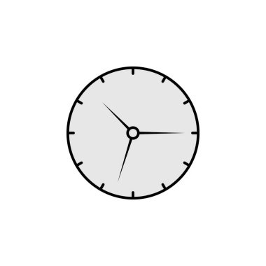 Duvar, saat, zaman simgesi. İşaretler ve semboller beyaz arkaplanda ağ, logo, mobil uygulama, UI, UX için kullanılabilir