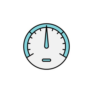 Hız göstergesi, hız simgesi. İşaretler ve semboller beyaz arkaplanda ağ, logo, mobil uygulama, UI, UX için kullanılabilir