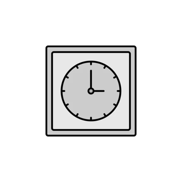 Pared Reloj Icono Hora Los Signos Símbolos Pueden Utilizar Para — Archivo Imágenes Vectoriales