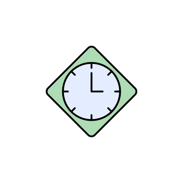 Wall Clock Time Icon Signs Symbols Can Used Web Logo — Stock Vector