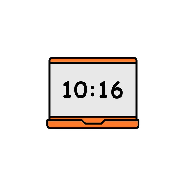 Laptop Clock Ikon Skilt Symboler Kan Brukes Web Logo Mobilapp – stockvektor