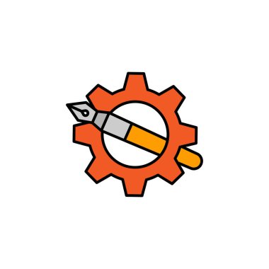 Ayarlar çizgisi simgesi. İşaretler ve semboller beyaz arkaplanda ağ, logo, mobil uygulama, UI, UX için kullanılabilir