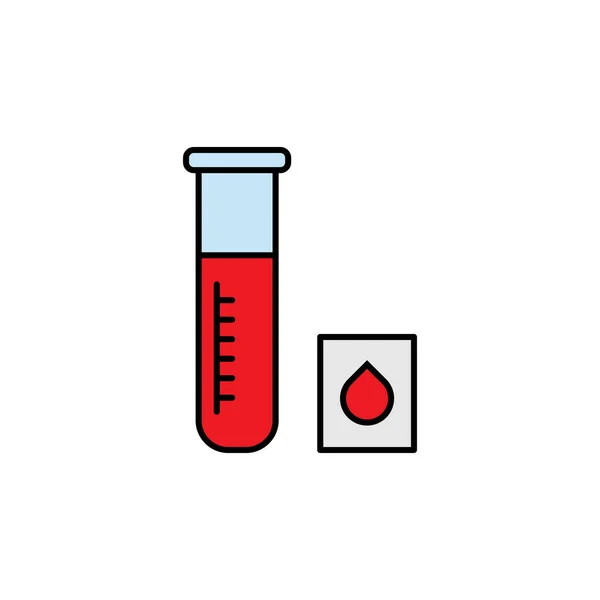 Blood Test Line Icon Signs Symbols Can Used Web Logo — Stock Vector