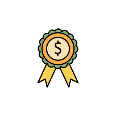 Madalya çizgisi ikonu. İşaretler ve semboller beyaz arkaplanda ağ, logo, mobil uygulama, UI, UX için kullanılabilir