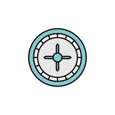 Rulet çizgisi ikonu. İşaretler ve semboller beyaz arkaplanda ağ, logo, mobil uygulama, UI, UX için kullanılabilir