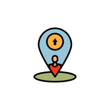 Aile yerleşimi göçü ana hatları simgesi. Göç illüstrasyon simgesi ögesi. İşaretler, semboller beyaz arkaplanda ağ, logo, mobil uygulama, UI, UX için kullanılabilir