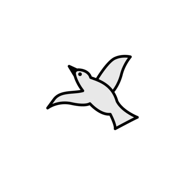 Kuş Göçü Taslak Simgesi Göç Illüstrasyon Simgesi Ögesi Şaretler Semboller — Stok Vektör