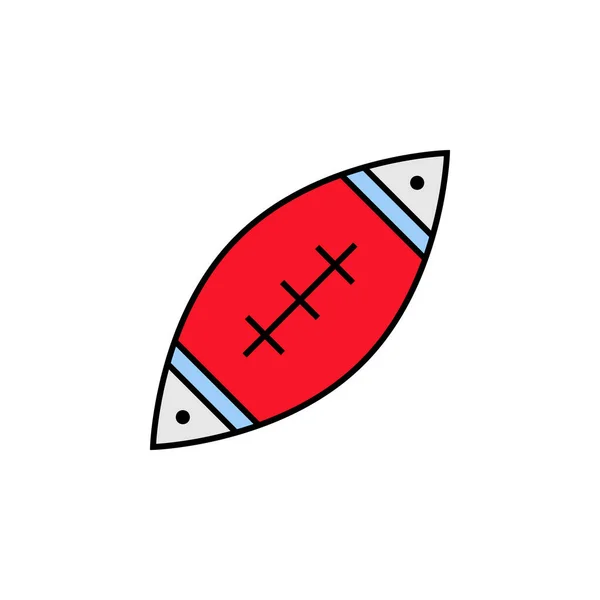 Иконка Американского Футбольного Мяча Знаки Символы Могут Использованы Веб Логотип — стоковый вектор
