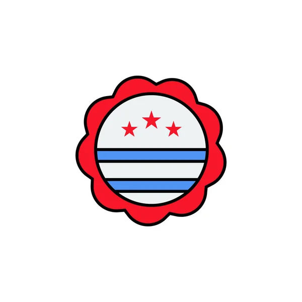 徽章美国轮廓图标 符号和符号可用于白色背景的Web Logo Mobile App — 图库矢量图片