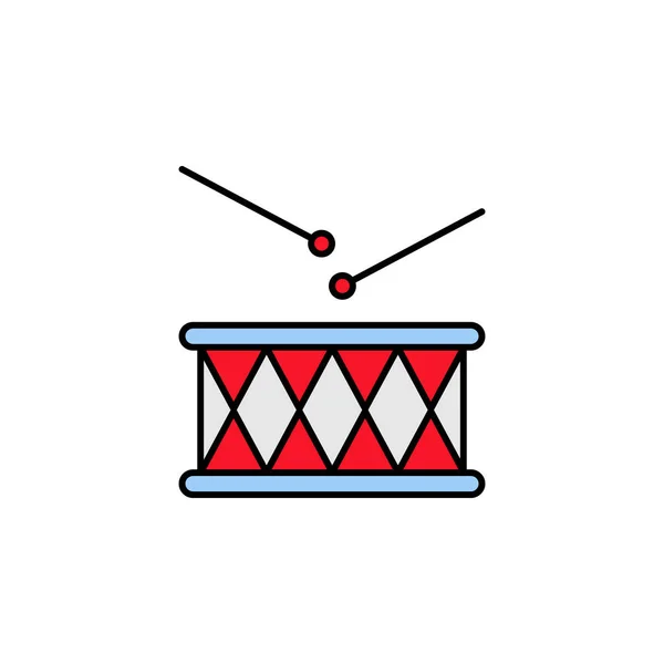 Значок Контура Drum Usa Знаки Символы Могут Использованы Веб Логотип — стоковый вектор