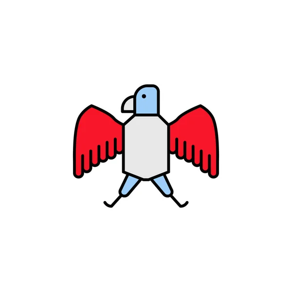 Icône Contour Eagle Usa Signes Symboles Peuvent Être Utilisés Pour — Image vectorielle