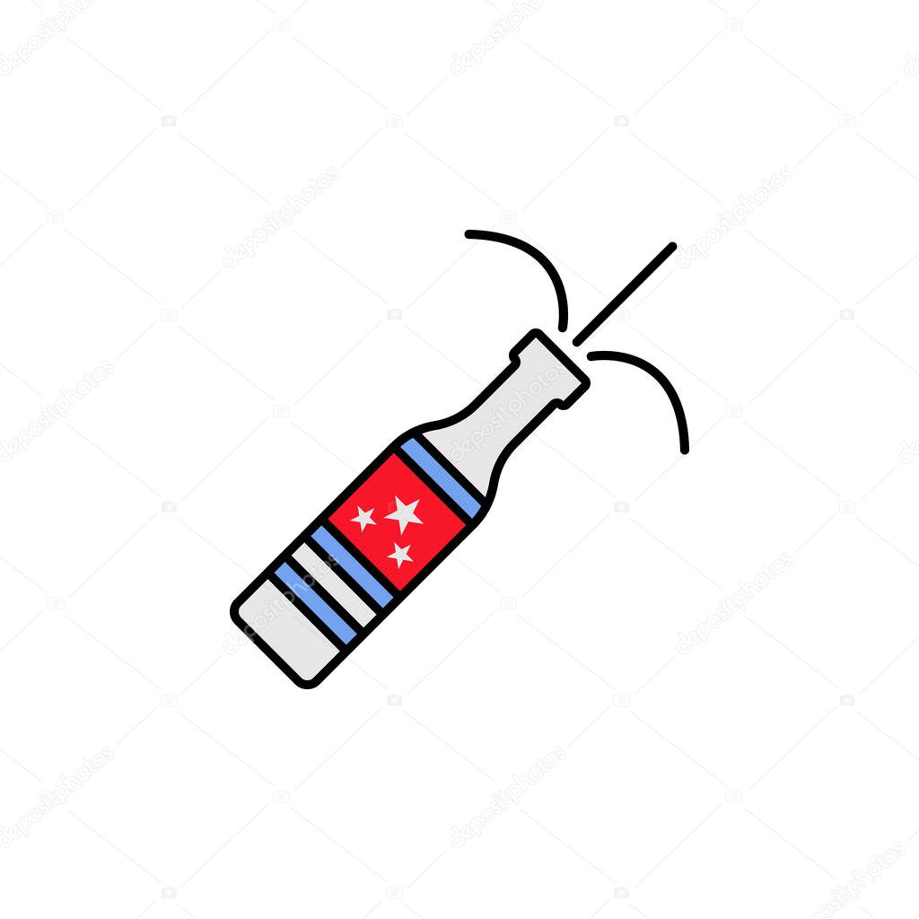 Champagne USA outline icon. Signs and symbols can be used for web, logo, mobile app, UI, UX on white background