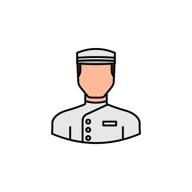 Avatar Concierge ana hatları simgesi. İşaretler ve semboller beyaz arkaplanda web logosu mobil uygulaması UI UX için kullanılabilir