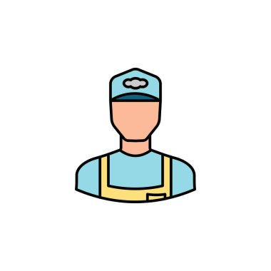 Avatar Yükleyici ana hatları simgesi. İşaretler ve semboller beyaz arkaplanda web logosu mobil uygulaması UI UX için kullanılabilir