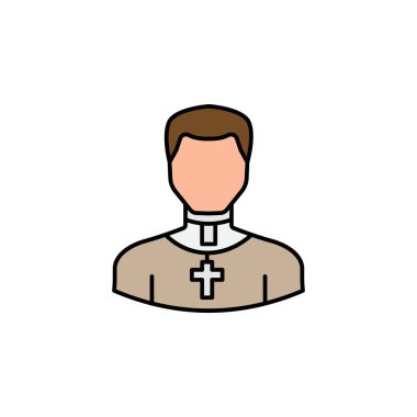 Avatar rahibi taslak simgesi. İşaretler ve semboller beyaz arkaplanda web logosu mobil uygulaması UI UX için kullanılabilir