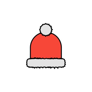 kış şapkası ikonu. İşaretler ve semboller ağ, logo, mobil uygulama, UI, UX çok renkli