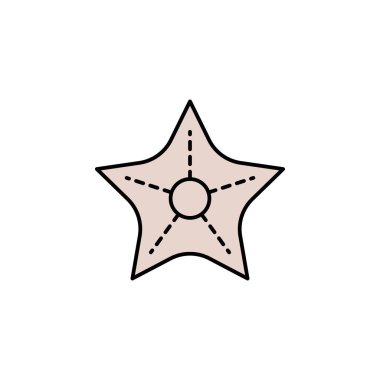 denizyıldızı ikonu. İşaretler ve semboller ağ, logo, mobil uygulama, UI, UX çok renkli