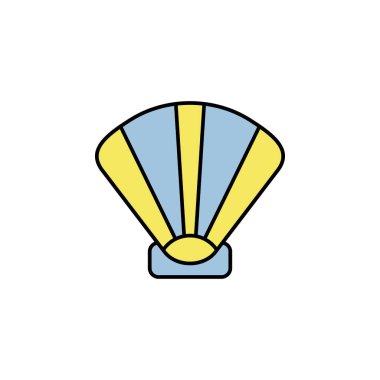 Kabuk simgesi. İşaretler ve semboller ağ, logo, mobil uygulama, UI, UX çok renkli