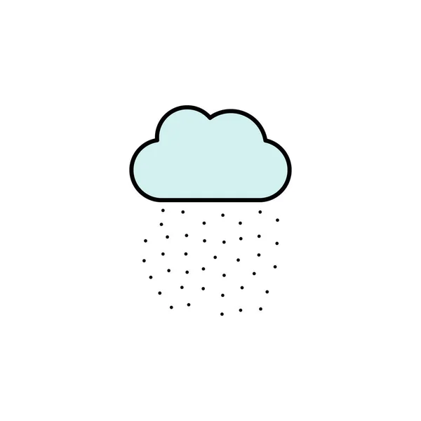 Nube Nieve Icono Elemento Ilustración Viaje Los Signos Símbolos Pueden — Vector de stock