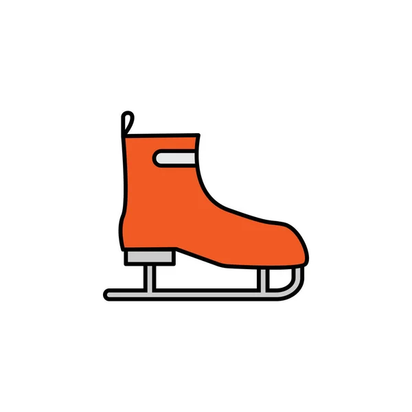 Buz Pateni Ikonu Seyahat Çizimi Elementi Şaretler Semboller Logo Mobil — Stok Vektör