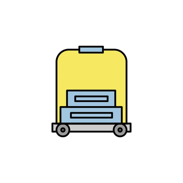 Trolley Mit Koffersymbol Element Der Reiseillustration Zeichen Und Symbole Können — Stockvektor