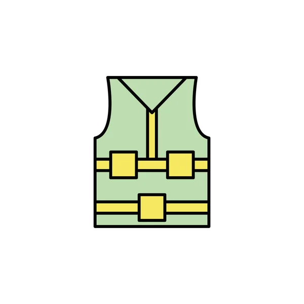Значок Спасательного Жилета Знаки Символы Могут Использованы Веб Логотип Мобильное — стоковый вектор
