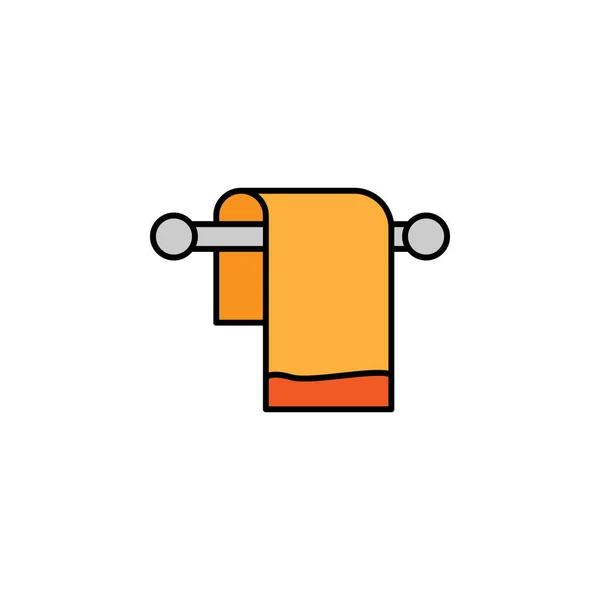 Havlu Simgesi Şaretler Semboller Logo Mobil Uygulama Çok Renkli — Stok Vektör
