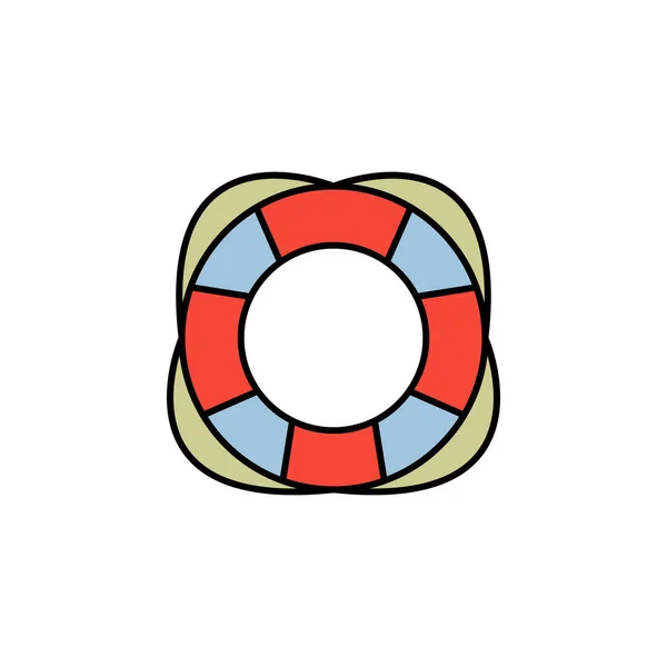 Rettungsring Symbol Element Der Reiseillustration Zeichen Und Symbole Können Für — Stockvektor