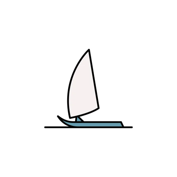 Icona Della Barca Vela Segni Simboli Possono Essere Utilizzati Web — Vettoriale Stock