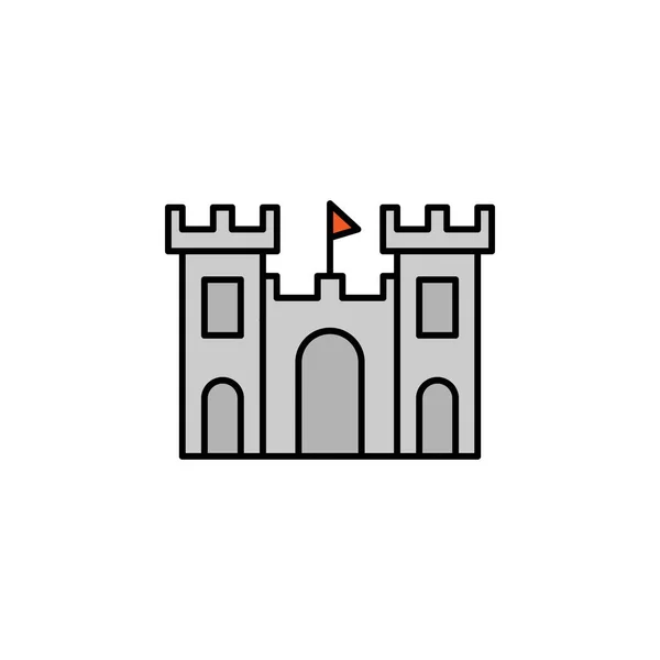 Εικόνα Κάστρου Άμμου Στοιχείο Της Ταξιδιωτικής Απεικόνισης Σημάδια Και Σύμβολα — Διανυσματικό Αρχείο