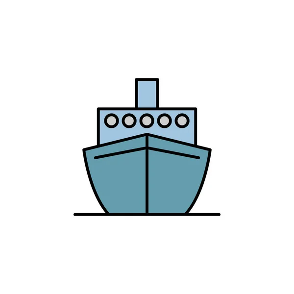 Schiffsikone Zeichen Und Symbole Können Für Web Logo Mobile App — Stockvektor