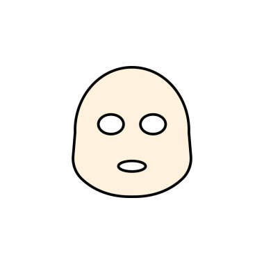 Rahatlama taslak simgesi maskesi. İşaretler ve semboller beyaz arkaplanda ağ, logo, mobil uygulama, UI, UX için kullanılabilir