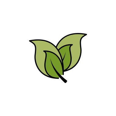 Doğal spa tedavisi için bitki yaprakları ana hatları ikonu. İşaretler ve semboller beyaz arkaplanda ağ, logo, mobil uygulama, UI, UX için kullanılabilir