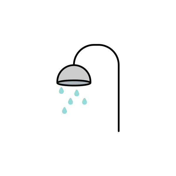 Prysznic Ikona Konturu Spa Znaki Symbole Mogą Być Używane Sieci — Wektor stockowy