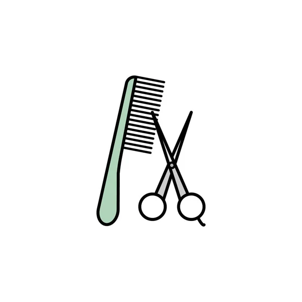 Hair Cut Tool Outline Icon Signs Symbols Can Used Web — Stock Vector