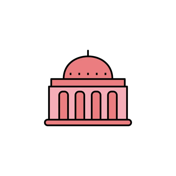 博物馆图标 一套建筑物图解图标 符号可用于Web Logo Mobile App Ux彩色图标 — 图库矢量图片