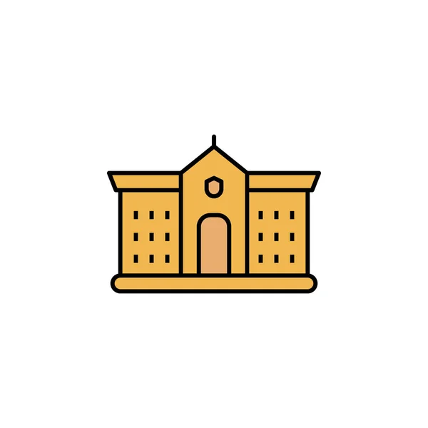 大学图标 一套建筑物图解图标 符号可用于Web Logo Mobile App Ux彩色图标 — 图库矢量图片
