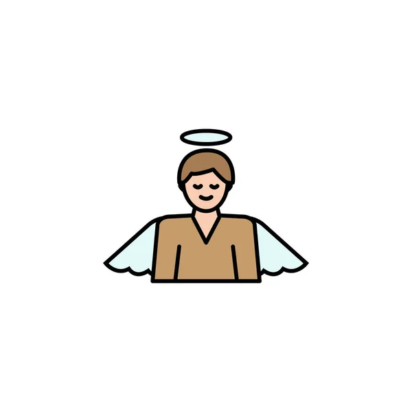 Boy Illustration Line Colored Icon Signs Symbols Can Used Web — 스톡 벡터