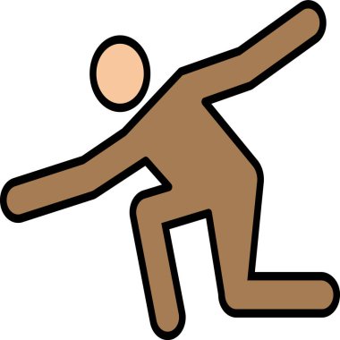 Oyuncu, bovling sahası simgeyi anımsadı. İşaretler ve semboller ağ, logo, mobil uygulama, UI, UX renkli simge için kullanılabilir