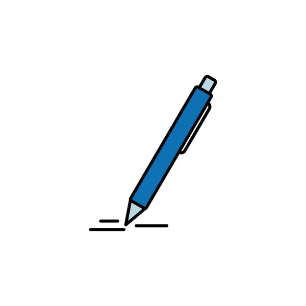 Ручка Линии Иллюстрации Цветной Значок Элемент Иконок Бизнес Иллюстраций Знаки — стоковый вектор