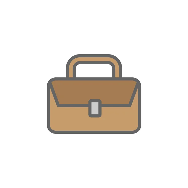 Suitcase Contour Icône Couleur Eléments Ligne Illustration Business Icône Couleur — Image vectorielle