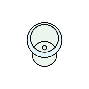 Şarap kadehi, kırmızı renkli ikon. Web, logo, mobil uygulama, UI, UX renkli simge için kullanılabilir