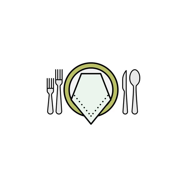 正式的晚餐彩色图标 可用于Web Logo Mobile App Ux彩色图标 免版税图库矢量图片