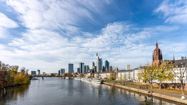 View Frankfurt Main Germany Financial District Skyline — Stock Photo, Image