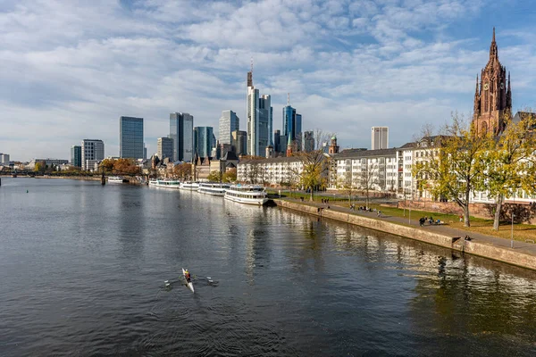 View Frankfurt Main Germany Financial District Skyline — Stock Photo, Image