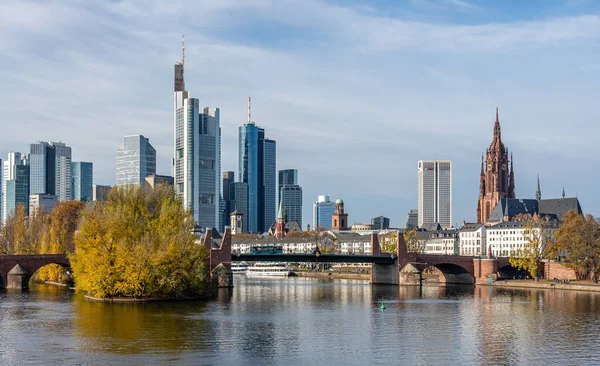 View Frankfurt Main Germany Financial District Skyline — Stock Photo, Image