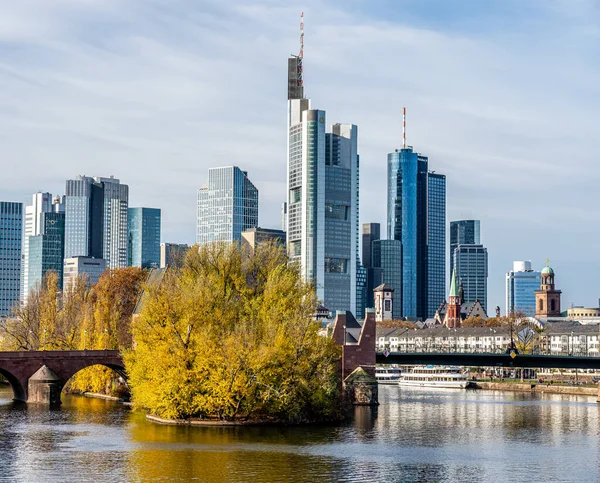 Vista Sobre Frankfurt Main Alemanha Distrito Financeiro Skyline — Fotografia de Stock