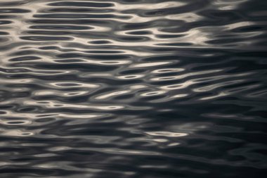 Su dokusu. Su yansıma dokusu arka plan. Arka plan, koyu su veya yağ yüzeyinin yüksek çözünürlüklü arka planı. Okyanus yüzeyi karanlık doğa arka planı. Nehir dalgalanan su, ana nehir.