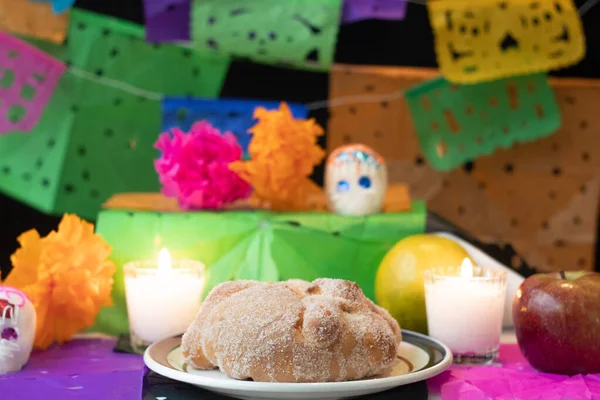 Calaveras Azúcar Altar Celebración Día Muerte México Día Muertos Celebración — Foto de Stock